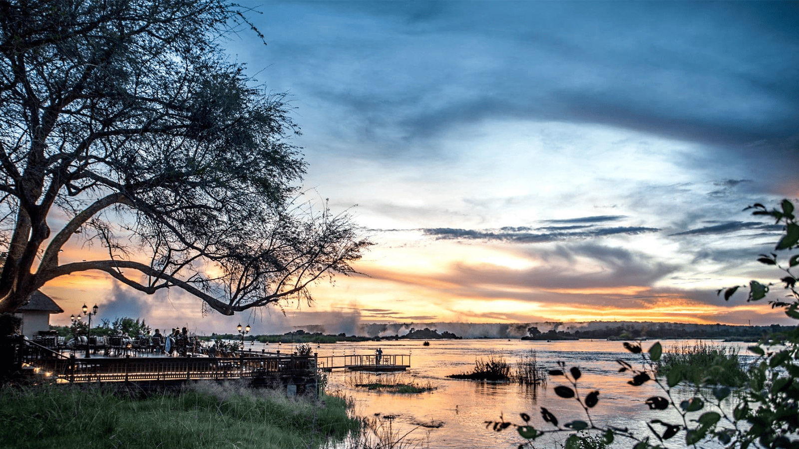 李文斯頓瀑布飯店_夕陽